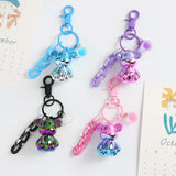 Colorful Bear Keychain Pendant Sitting Bear Link Chain Keyring