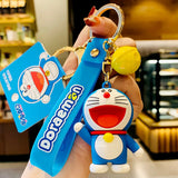 Doraemon Keychain Creative Anime Cat Girls Boys Gift Bag Pendant Key Ring