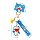 Doraemon Keychain Creative Anime Cat Girls Boys Gift Bag Pendant Key Ring