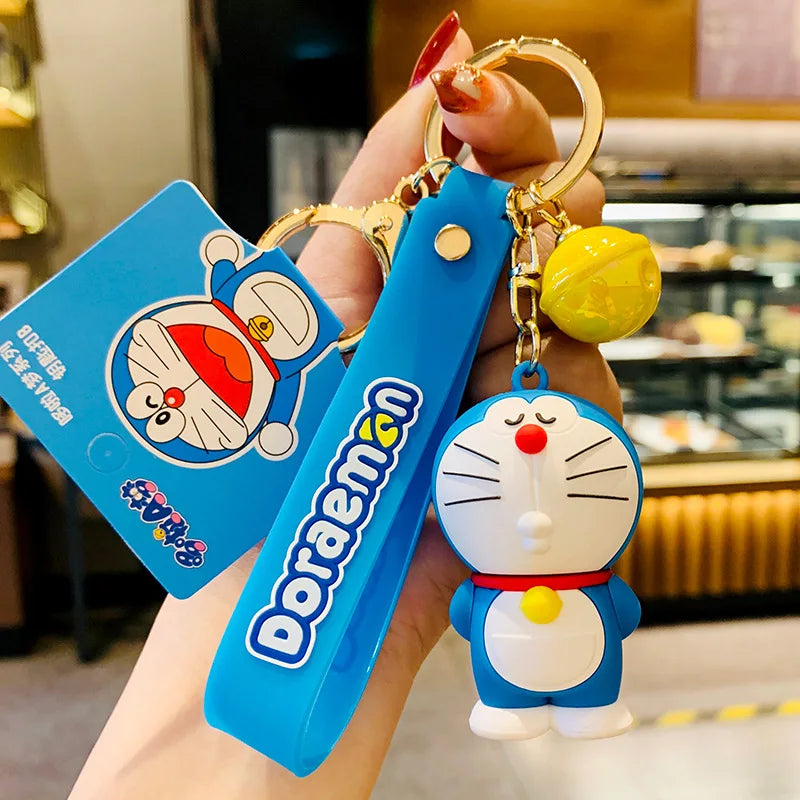 Doraemon Keychain Creative Anime Cat Girls Boys Gift Bag Pendant Key Ring