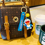 Doraemon Keychain Creative Anime Cat Girls Boys Gift Bag Pendant Key Ring