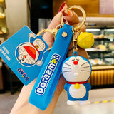 Doraemon Keychain Creative Anime Cat Girls Boys Gift Bag Pendant Key Ring
