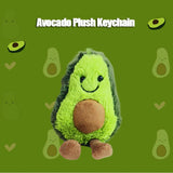 Fruit Plush Doll Keychains Pineapple Avocado Key Chain Bag Charms