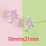 Hand-painted Bow Flower Drip Oil Acrylic Phone Chain DIY Beads