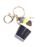 Cartoon Ice Cream Milk Tea Cup Key Chain Food Couple Bag Pendant