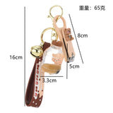 Pearl Milk Tea Bear Floating Keychain Funny Keyring Couples Gift