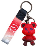 Popobe Bear Resin Keychain Charm for Bag Car KeyRing