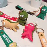Barking Teeth Dinosaur Keychain PVC Key Chain Bag Charm Pendant
