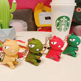 Barking Teeth Dinosaur Keychain PVC Key Chain Bag Charm Pendant