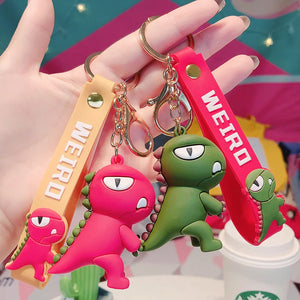 Barking Teeth Dinosaur Keychain PVC Key Chain Bag Charm Pendant