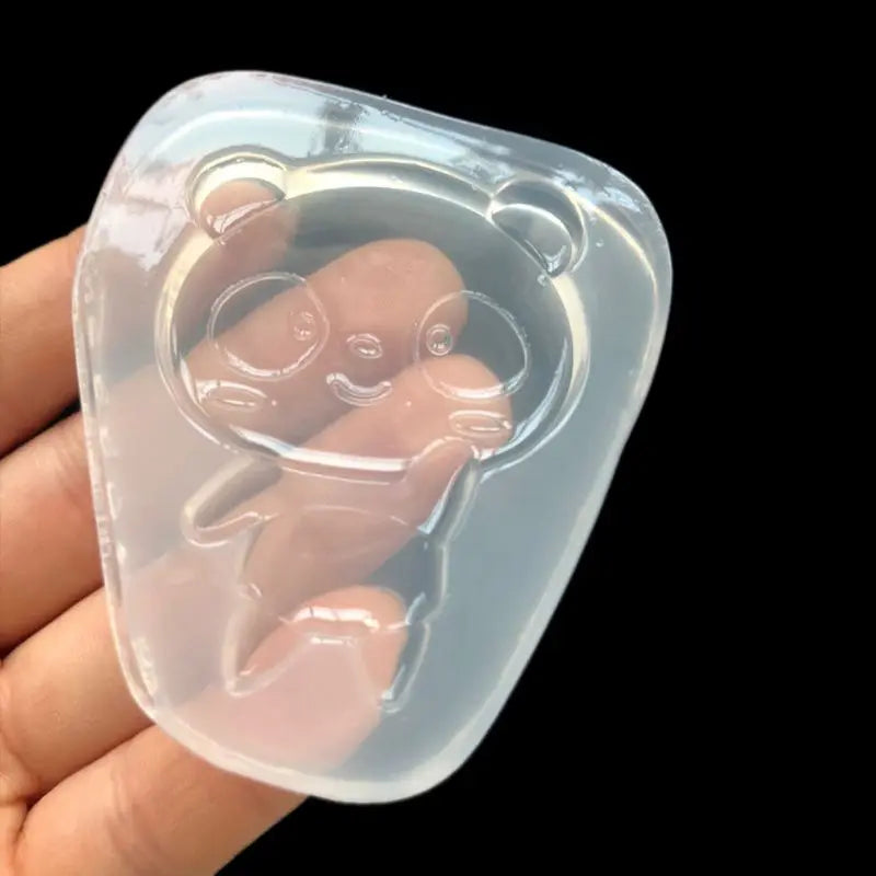 Panda Bear Pendant Resin Casting Mold Silicone Mold