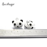 Cartoon Panda Head Copper Craft Bell Charms Home Decoration Pendant