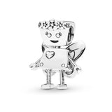 Cartoon Robot Family PAN 925 Silver Mik Pig Beads For Fine Jewelry Making