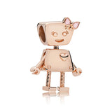 Cartoon Robot Family PAN 925 Silver Mik Pig Beads For Fine Jewelry Making