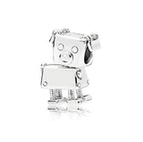 925 Silver Robot Pendant Charm for Bracelet Making