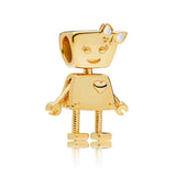 925 Silver Robot Pendant Charm for Bracelet Making