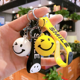 Smiling Face Expression Keychain School Bag Creative Ornaments