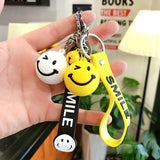 Smiling Face Expression Keychain School Bag Creative Ornaments
