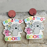 Funny Cartoon Teacher Wooden Earrings - Gift Idea