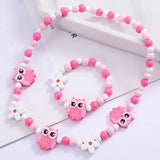 Wooden Animal Shape Beads Child Necklace