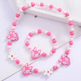 Wooden Animal Shape Beads Child Necklace