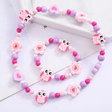 Wooden Animal Shape Beads Child Necklace