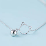 Cat Bell Women 925 Silver Anklets Leg Bracelets Jewellery