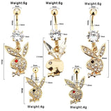 Cat Belly Button Ring Navel Piercing Ring Bunny