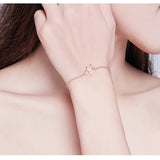 Rose Plated Cat Bracelet S925 Women's Jewelry