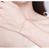 Rose Plated Cat Bracelet S925 Women's Jewelry
