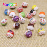 Lovely Multi-colored Cat Ceramic Beads 14x11mm