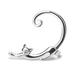 Cat Clip On Earrings Ear Cuff Earrings for Women Ear Wrap Earcuff