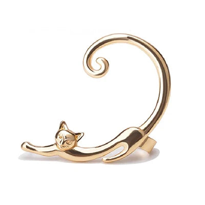 Cat Clip On Earrings Ear Cuff Earrings for Women Ear Wrap Earcuff