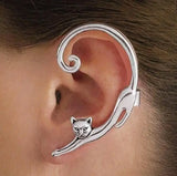 Cat Clip On Earrings Ear Cuff Earrings for Women Ear Wrap Earcuff