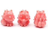 Cat Coral Beads 18mm for Necklace Bracelet, Lovely Cat Shape DIY Bead