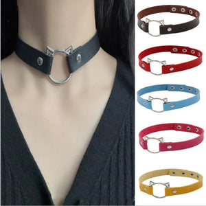 Wild Leather Red Clavicle Necklace for Women