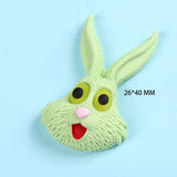 20pcs Cat Rabbit Head Resin Cabochons Large Bunny Head DIY