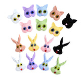 20pcs Cat Rabbit Head Resin Cabochons Large Bunny Head DIY