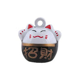 Cat Wealthy Happiness Good Luck Cartoon Jingle Bell Holiday Necklace