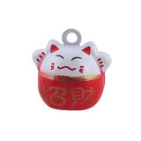 Cat Wealthy Happiness Good Luck Cartoon Jingle Bell Holiday Necklace