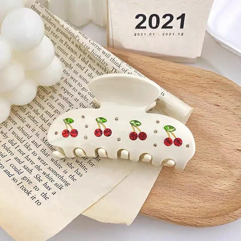 Korea Style Cherry Hair Claw Large Set Hair Clip Accessories