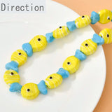 Yellow Striped Fish Glass Bead DIY Accessories