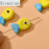 Yellow Striped Fish Glass Bead DIY Accessories