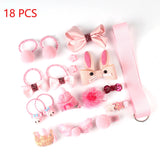 Children Hair Clips 18Pcs/Set Girls Bow Headdress Hair Accessories