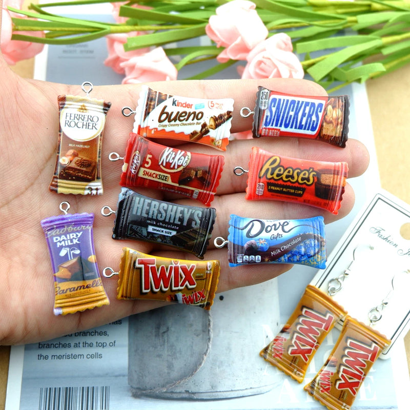 Chocolate Candy Charms for Jewelry Making Diy Earring Bracelet