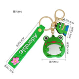 Chubby Fat Frog Keychain Creative Doll Car Key Chain Women Car Bag Pendant