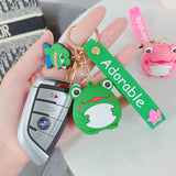 Chubby Fat Frog Keychain Creative Doll Car Key Chain Women Car Bag Pendant