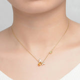 Citrine Bee Bracelet Sterling Silver 925 Stone Zircon Yellow