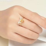 Citrine Bee Bracelet Sterling Silver 925 Stone Zircon Yellow