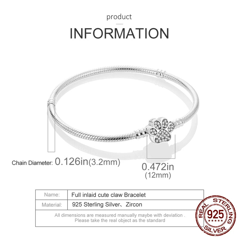 Snake Chain Charm Beads Bracelet for Women